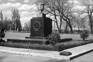 Поховання загиблих у Маріїнському парку.    Фото 1918р.   Збільшити....